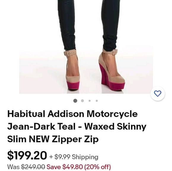 Habitual Addison Moto Coated Jeans - Picture 2 of 12